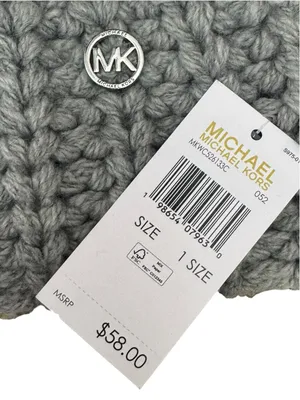 MICHAEL KORS Chunky Knit Headband OS Gray $58 Retail NWT thumbnail 4