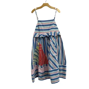 Anthropologie Celandine Stripe Sundress Colorful‎ Cotton Midi Dress Boho Sz L thumbnail 2