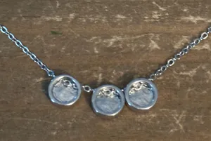 NY Collection silver tone paved sliding charms necklace thumbnail 5