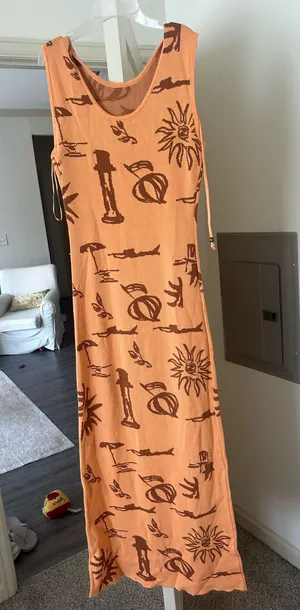 Shop triple threads dress Orange thumbnail 1