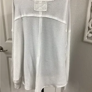 We The Free White Waffle Knit Top thumbnail 3
