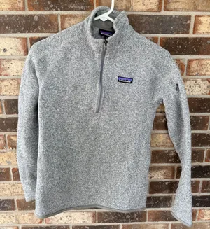 Patagonia Better Sweater Pullover Women‎ S Gray Heathered 1/4 Zip Outdoor Fleece thumbnail 1