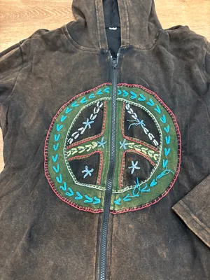 Rustic peace sign zip up Brown Size M thumbnail 2