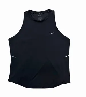 Nike Swift Dri Fit Running Tank Top Black Womens Large thumbnail 1
