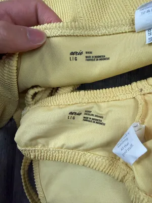 Aerie Yellow Ribbed Bikini Set thumbnail 10