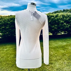 Forever 21 off white sheer lace polka dot top thumbnail 7