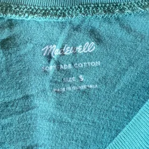 810 |‎ Madewell Softfade Cotton Crewneck Short Sleeve Tee Green Womens S thumbnail 3
