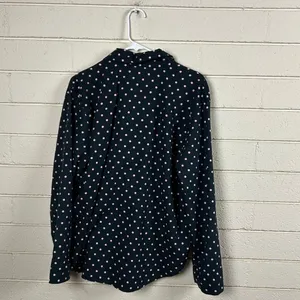 Victoria's Secret black and pink polka dot button-down pajama top size XL thumbnail 2