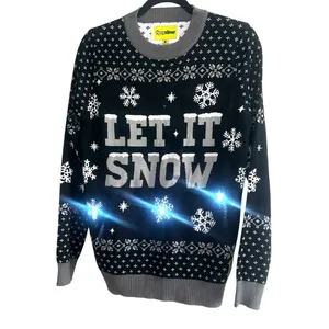 Tipsy Elves Let It Snow Light Up Ugly Christmas Sweater S Holiday LED thumbnail 3