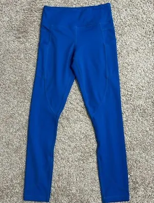 ZYIA Active Women's Side Pocket Athletic Leggings in Blue thumbnail 1