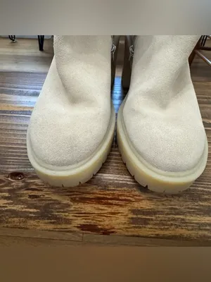 Dolce Vita BOOTIES Dune Suede SIZE 8 Platform Heel 3.5" Zipper on Side thumbnail 3
