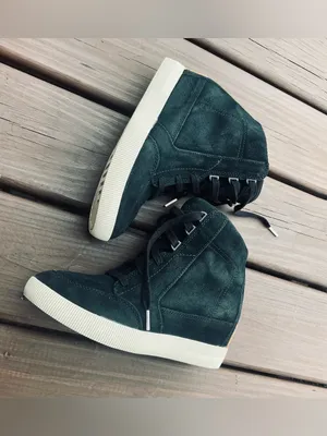 Sorel Black Suede High-Top Wedge Sneaker thumbnail 12