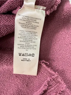 Free People Long Sleeve V‑Neck Knit Top in Plum/Mauve thumbnail 7