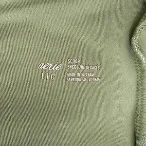 Aerie Women's‎ Olive Fun Printed Ruffle Scoop Bandeau Bikini Top Size Large NWT thumbnail 7