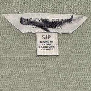 Lucky Brand Sage Green Lace Trim Tunic Shirt Womens Size Small Short Sleeve‎ thumbnail 3