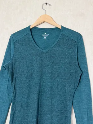 Seg’ments Women’s 100% Merino Wool Thermal Base Layer Shirt Top Longsleeve L thumbnail 3