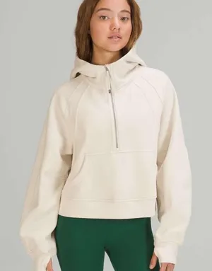 Lululemon Scuba Oversized Half-Zip Hoodie White Opal W3DM4S XS/S Sporty Active‎ thumbnail 1
