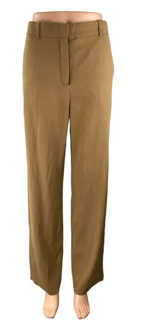Aritzia Babaton Women's Tan High Waisted Wide Leg Straight Trousers Pants Size 4 thumbnail 1