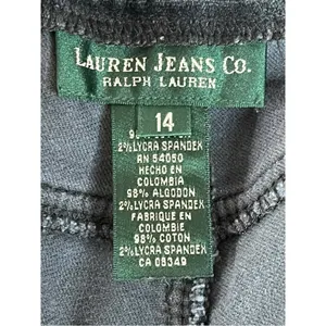 Lauren Ralph Lauren Velvet Corduroy Pants Women‎ 14 Gray Straight Leg Stretch thumbnail 8