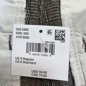 American Eagle Gray Glen Plaid Wide Leg Trouser Pants Size 8 Stretch High Rise thumbnail 4