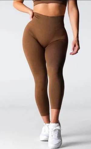 NVGTN Mocha Performance Seamless Leggings in mocha Size medium thumbnail 1