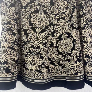 Robbie Bee Skirt 22W Plus Size Black Beige Damask Church Modest 100% Cotton Knee thumbnail 10