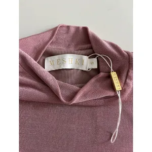 MESHKI Georgina Long Sleeve Crop Top in Pink Size Small thumbnail 4