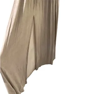 NWOT POL Sleeveless Racerback Babydoll Front Slit Maxi Dress in taupe S thumbnail 7
