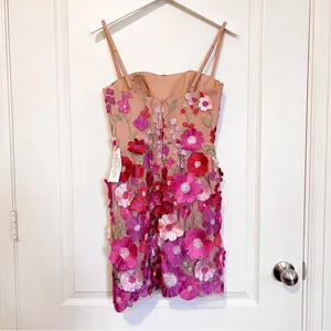 HELSI 3D Floral Embroidered Mini Dress NWT Size XS thumbnail 5