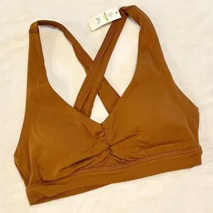 NWT Offline by Aerie Real Me Ruched Sports Bra in Carmel - Size: Medium thumbnail 1