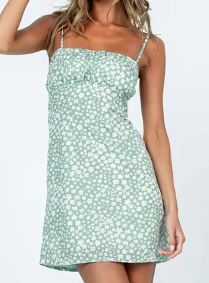 Princess Polly Tallie Green Mini Dress thumbnail 2