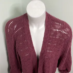 American Eagle Outfitters Blush Pink Knit Slouchy Grannycore Cardigan Medium thumbnail 4