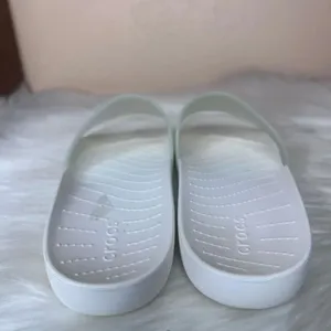 Crocs Splash Glossy Slide White Sandals Size 9 thumbnail 5