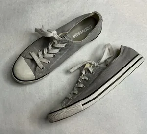 Converse‎ Chuck Taylor All Star Dainty Ox Grey Canvas Sneakers Women 7 thumbnail 1