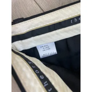 Theory Womens Black Flare Leg Pocket Trousers pinstripe Pants Size 2 thumbnail 4