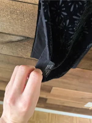 Cejon Black Silk Burnout Velvet Floral Skinny Scarf 56 Inch thumbnail 4