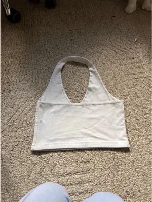 Brandy Melville/ John Galt White Halter Top thumbnail 2