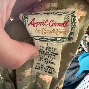 April Cornell vintage embroidered floral jumper dress thumbnail 5
