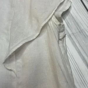 Madewell Flutter Sleeve Linen Ivory Blouse Button Front Size 10 thumbnail 3
