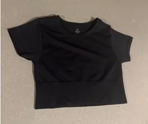 Aerie Offline black seamless croped top Size small‎ thumbnail 1