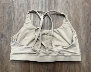 Lululemon Free to Be Bra Wild Tan Beige Strappy Back Sports Bra Size 10 thumbnail 1