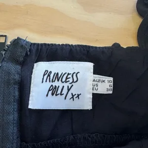 Princess Polly‎ Black Lace Up Corset Crop Top Ruffle Sleeve Milkmaid US 6 thumbnail 6