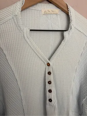 Free People We the Free Callisto Henley Light Blue XS thumbnail 4