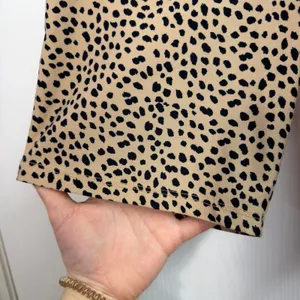 Forever 21 tan tummy control high waisted cheetah‎ biker yoga athletic shorts L thumbnail 3