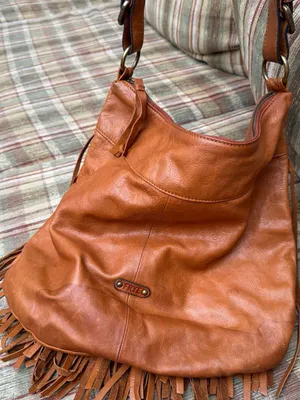 Frye Tan Leather Fringe Hobo Shoulder Bag thumbnail 3