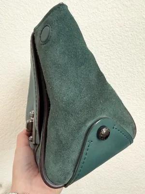 COACH 12086 Green Drifter Snakeskin Top Handle Crossbody Shoulder Bag thumbnail 10