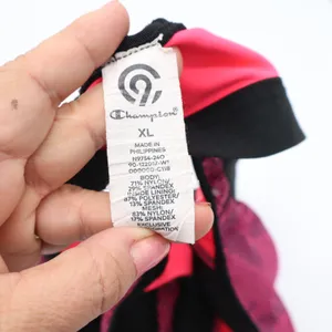 Champion Sports Bra Women's XL Pink Black Racerback Dot Excellent thumbnail 2