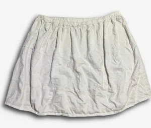 Catherines Womens White Seersucker Tiered Midi Skirt Plus Size‎ 2X Elastic Waist thumbnail 1