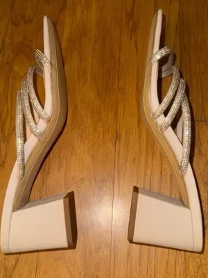Brand New Target A New Day Sparkly + Pink Beige Square Heels thumbnail 9