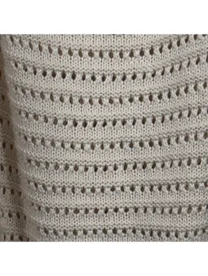 Universal Thread Women’s S Cream Crochet Knit Tank Top thumbnail 4